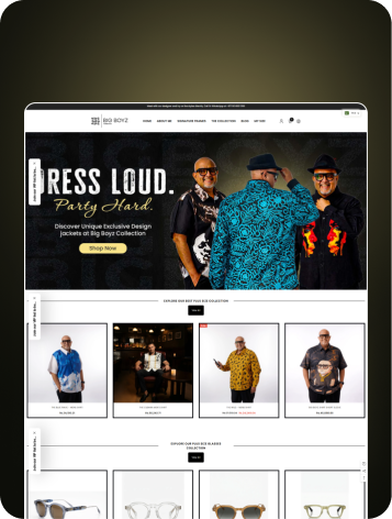 Big Boyz Collection plus-size menswear ecommerce store