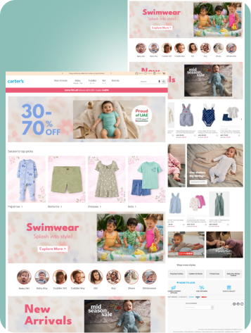 Carter's UAE kids clothing ecommerce store